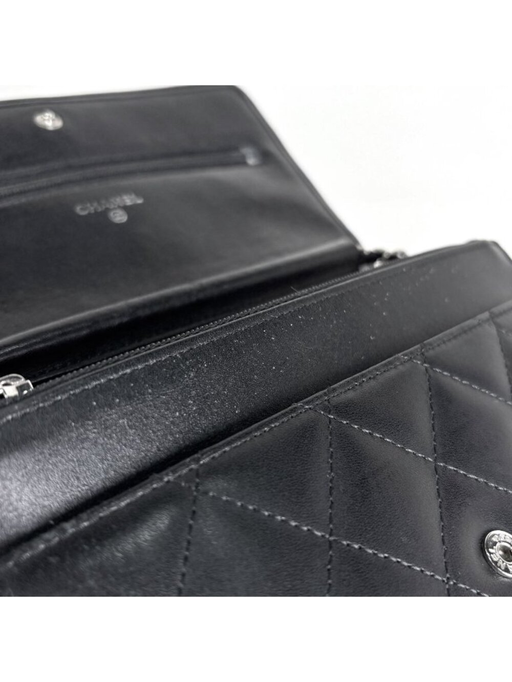 Chanel Shoulder Bag Cambon Line CC Logo Leather Black - Picture 10 of 13